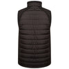 Workies Workwear body warmer gilet with pockets and recycled insulation material in grey and black, back