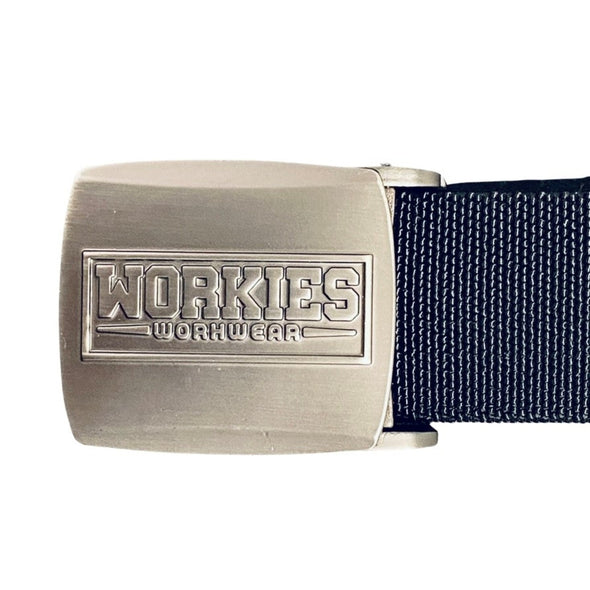 Zinc alloy metal belt buckle with embossed logo